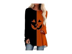 KKG (XXL) Halloween Shirts for Women Plus Sleeves