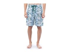 Izod Men (S) Poplin Relaxed Shorts Turquoise