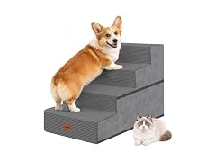 NAPWAYS Dog Stairs for Small Dogs, 18"