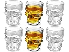 6-Pc Halloween Skull Shape Shot Glasses