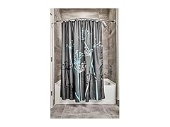iDesign Thistle Floral Fabric Shower Curtain - 72" x 72"