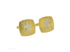 Gold Tone Cuff Link w/Cross
