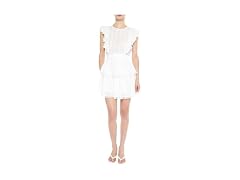 Forever 21 Women (XL) Clip Dot Lace Dress White
