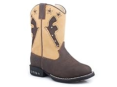 Light-Up Brown Pistol Boots (5T, 6T)