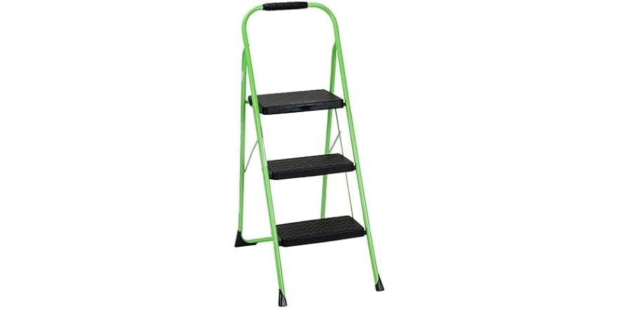 COSCO 11408GNF1E, Green Three Big Folding Step Stool