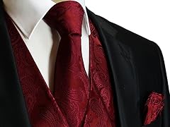 Men's Paisley Set - Burgundy