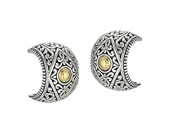 Gold Accent Huggie Earrings