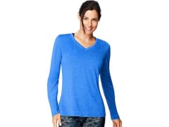 Hanes Women (XL) O9309 Shirt Awesome Blue Heather