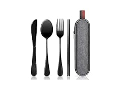 2-Pack Generic Travel Utensils Set with Case