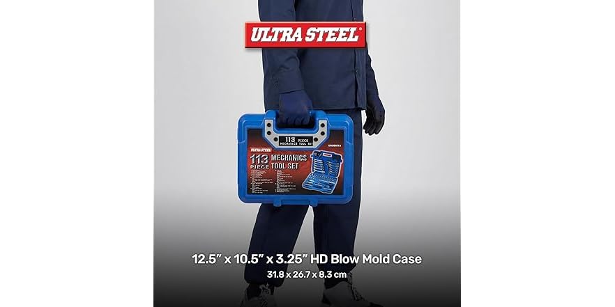 ULTRA STEEL UA50051A-1 113PC MECHANIC TOOL SET