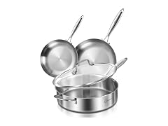 LOLYKITCH Silver 8-10 Inch Frying Pan