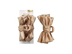 Scunci by Conair faux leather bow claw clip