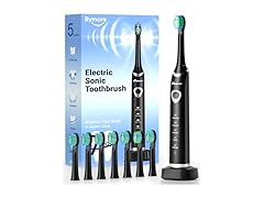 Bymore Electric Toothbrush with 8 Replacement Heads
