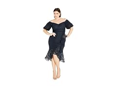 City Chic Women (16 Plus) Lace Lily Dress