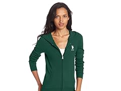 Long Sleeve Zip Front Hoodie, Pine Scent