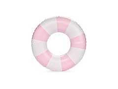 FUNBOY Vintage Pink Stripe Inflatable Kids Pool Float Tube 34" 