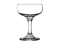 Circleware Chantal Champagne Coupe Glasses 8 oz, Clear