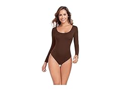 fintaps Women's Crew Neck Bodysuit