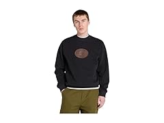 Timberland Men's Leather Badge Crewneck Sweatshirt