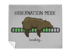 Hibernation Mode Loading Mink Fleece Blanket