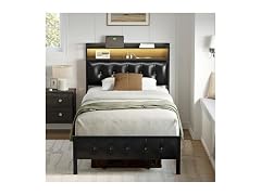 HAUSOURCE Twin Bed LED USB Headboard