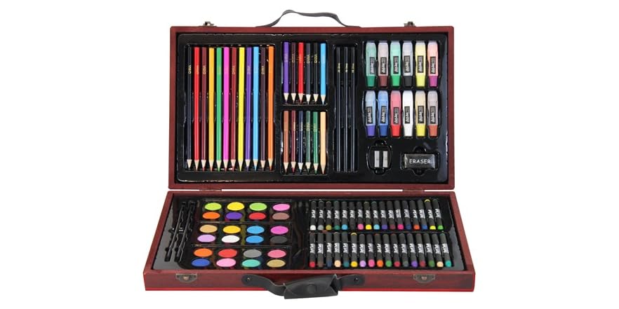 101-Pc Art Set with Wooden Carrying Case