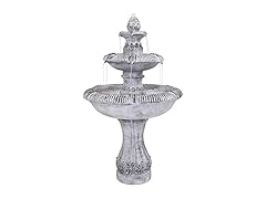 Sunnydaze Mediterranean 3-Tier Outdoor Water Fountain