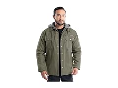 Wrangler Men (M) Hooded Quilted Shirt Jacket Khaki