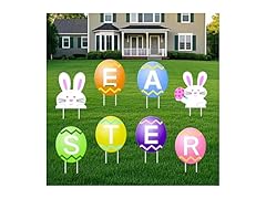 ALISSAR Large Easter Bunny Egg Signs