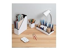 6-Piece Faux Leather Desk Organization Set