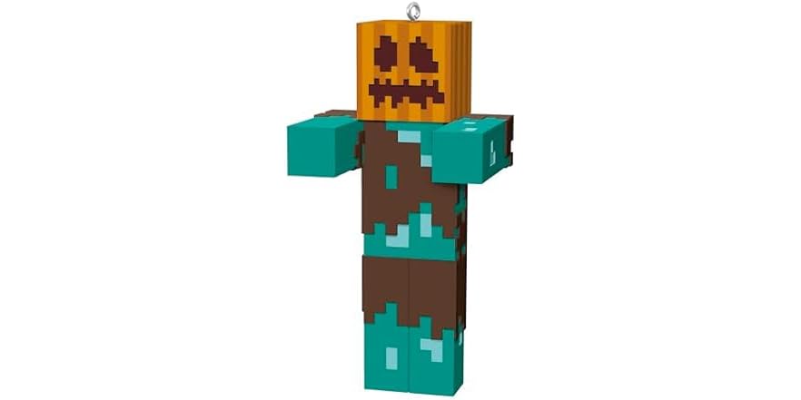 Hallmark Minecraft Drowned w/Pumpkin Ornament