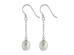 Dangling Freshwater Pearl Earrings