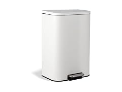 13.2 Gallon / 50 LTrash Can, Stainless Steel Step-on Garbage Can 