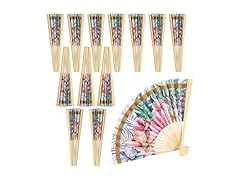 Fun Express Elevated Luau Folding Hand Fans - 12 Piece
