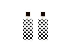 Gold Plated Checker Small Hoop Earrings