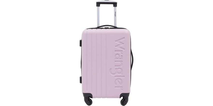 Valigia Bagaglio A Mano Wrangler 20 Pollici Con Ruote Spinner 360° - Trolley Rigido In ABS Azzurro (Teal), Leggero E Resistente Per Viaggi Aerei