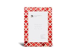 Handicrafts Home Handmade Bone Inlay 4x6 Red Picture Frame