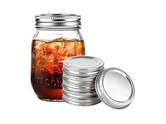 MEGAWISE Mason Jar Lids and Bands Set, 10 Pack 