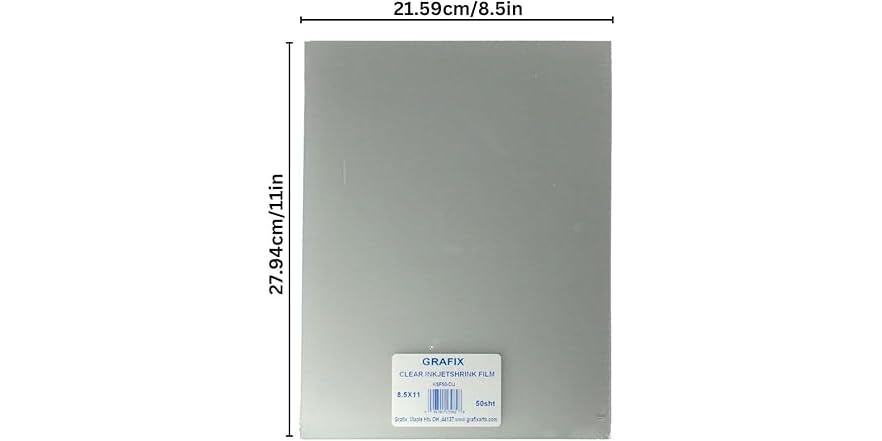 Grafix Ink Jet Printable Clear Shrink Film