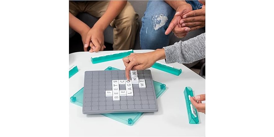 Stackable Sign Tiles Upwords, Classic Word Game with Stackable Letter Tiles