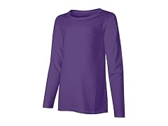 Hanes Girls (XS) Comfortsoft Long Tee Purple Crush