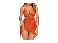 Avidlove (4X-Large) Women Lingerie Lace Orange