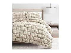 Lush Decor Puff Quilted Comforter Set, 3 Piece Set, Full/Queen