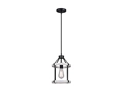 1 Light Pendant Black Brushed Grey