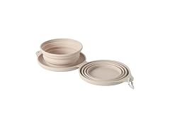 Gibson Home 13" Collapsible Double Silicone Pet Bowl