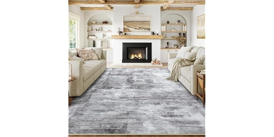 WondRg 8x10 Abstract Washable Area Rug