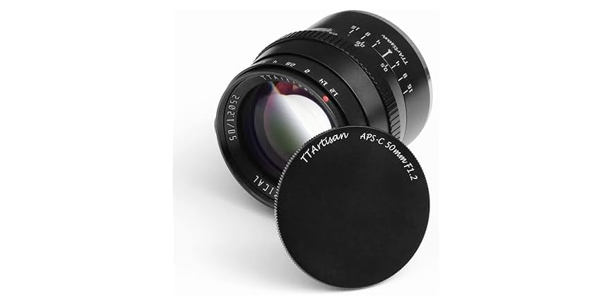 TTArtisan 50mm F1.2 Obiettivo Manuale APS-C Per Canon EOS R (Argento) - Grande Apertura, Leggero, Per Ritratti E Scenari Notturni
