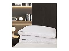 Beautyrest Microfiber Medium Firm Bed Pillows 2-Inch Gusset Feather Down Pillow-Jumbo Size(Set of 2 Pack) (Open Box)