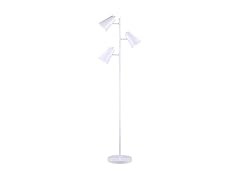 3 Light Floor Lamp White 67"