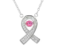 Swarovski CZ Breast Cancer Ribbon